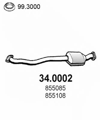 Asso 34.0002 Catalytic Converter 340002: Buy near me in Poland at 2407.PL - Good price!
