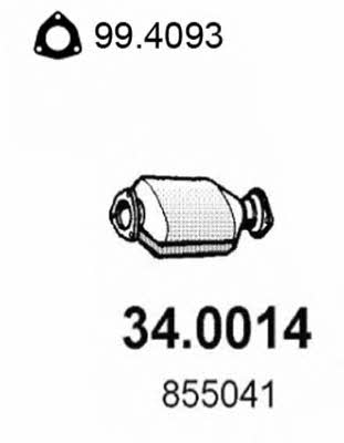  34.0014 Catalytic Converter 340014: Buy near me in Poland at 2407.PL - Good price!