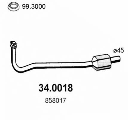 Asso 34.0018 Catalytic Converter 340018: Buy near me in Poland at 2407.PL - Good price!