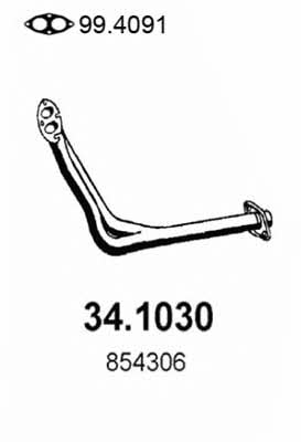 Asso 34.1030 Exhaust pipe 341030: Buy near me in Poland at 2407.PL - Good price!