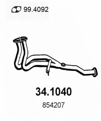 Asso 34.1040 Exhaust pipe 341040: Buy near me in Poland at 2407.PL - Good price!