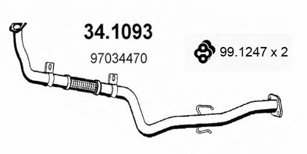 Asso 34.1093 Exhaust pipe 341093: Buy near me at 2407.PL in Poland at an Affordable price!