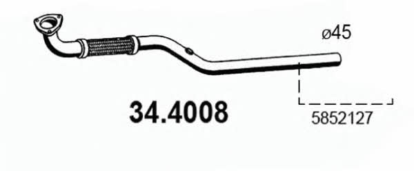 Asso 34.4008 Exhaust pipe 344008: Buy near me in Poland at 2407.PL - Good price!