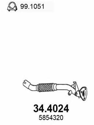 Asso 34.4024 Exhaust pipe 344024: Buy near me in Poland at 2407.PL - Good price!