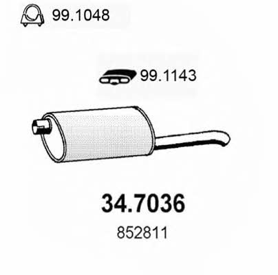 Asso 34.7036 End Silencer 347036: Buy near me in Poland at 2407.PL - Good price!