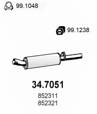 Asso 34.7051 End Silencer 347051: Buy near me in Poland at 2407.PL - Good price!