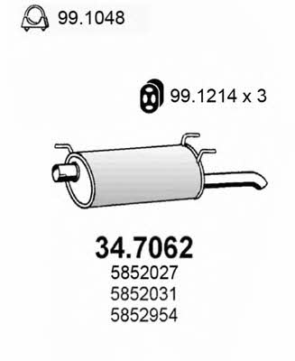 Asso 34.7062 End Silencer 347062: Buy near me in Poland at 2407.PL - Good price!