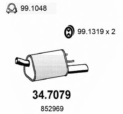 Asso 34.7079 End Silencer 347079: Buy near me in Poland at 2407.PL - Good price!