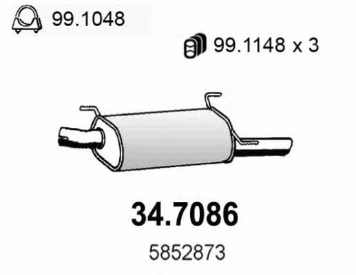 Asso 34.7086 End Silencer 347086: Buy near me in Poland at 2407.PL - Good price!