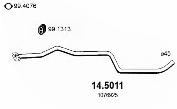  14.5011 Exhaust pipe 145011: Buy near me in Poland at 2407.PL - Good price!