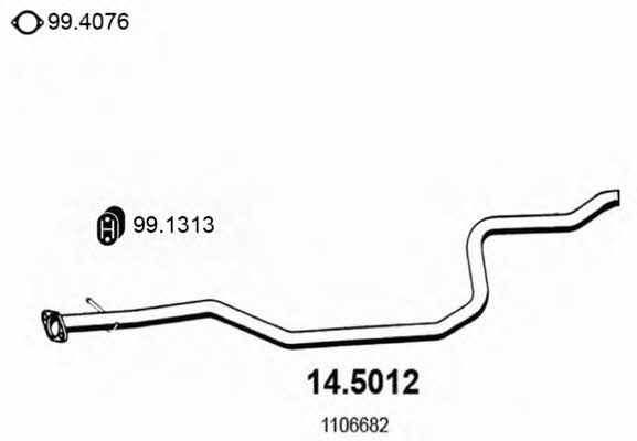  14.5012 Exhaust pipe 145012: Buy near me in Poland at 2407.PL - Good price!