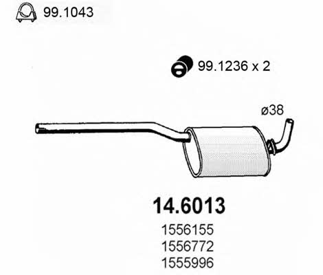 Asso 14.6013 Central silencer 146013: Buy near me in Poland at 2407.PL - Good price!
