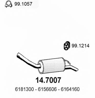 Asso 14.7007 Глушитель, задняя часть 147007: Отличная цена - Купить в Польше на 2407.PL!