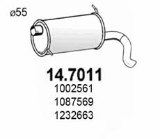 Asso 14.7011 Глушитель, задняя часть 147011: Отличная цена - Купить в Польше на 2407.PL!