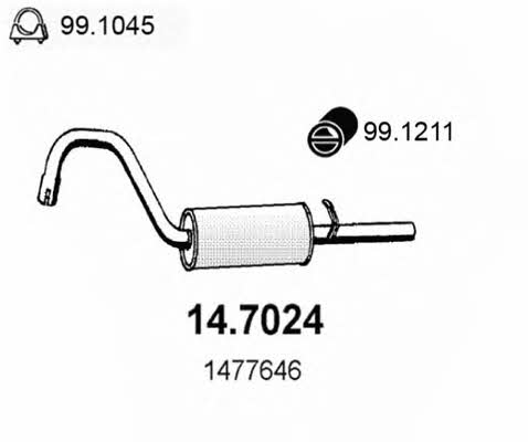Asso 14.7024 End Silencer 147024: Buy near me in Poland at 2407.PL - Good price!
