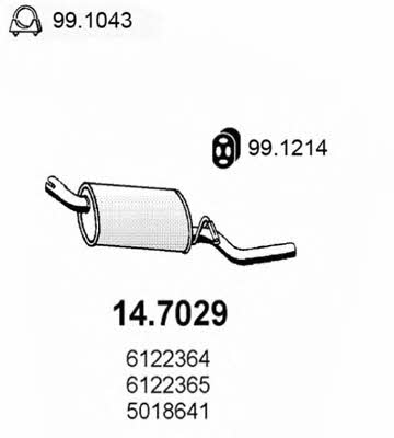 Asso 14.7029 Глушитель, задняя часть 147029: Отличная цена - Купить в Польше на 2407.PL!