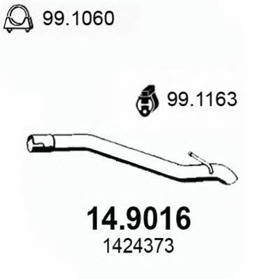 Asso 14.9016 Exhaust pipe 149016: Buy near me in Poland at 2407.PL - Good price!