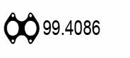 Asso 99.4086 Прокладка выхлопной трубы 994086: Отличная цена - Купить в Польше на 2407.PL!