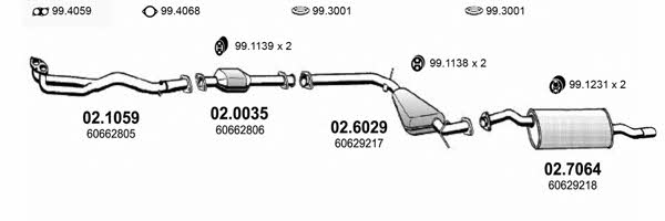  ART0022 Exhaust system ART0022: Buy near me in Poland at 2407.PL - Good price!