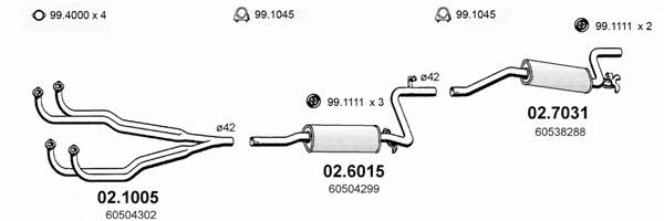 Asso ART0060 Exhaust system ART0060: Buy near me in Poland at 2407.PL - Good price!