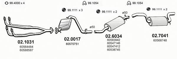 Asso ART0084 Система выпуска отработаных газов ART0084: Купить в Польше - Отличная цена на 2407.PL!