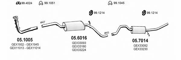 Asso ART0174 Exhaust system ART0174: Buy near me in Poland at 2407.PL - Good price!