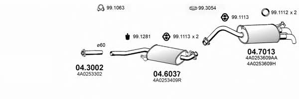  ART0286 Система выпуска отработаных газов ART0286: Отличная цена - Купить в Польше на 2407.PL!