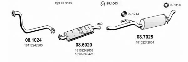  ART0354 Exhaust system ART0354: Buy near me in Poland at 2407.PL - Good price!