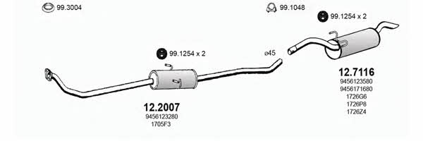 Asso ART0418 Система випуску відпрацьованих газів ART0418: Приваблива ціна - Купити у Польщі на 2407.PL!
