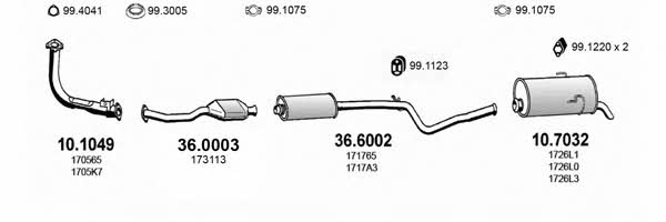 Asso ART0457 Система випуску відпрацьованих газів ART0457: Купити у Польщі - Добра ціна на 2407.PL!