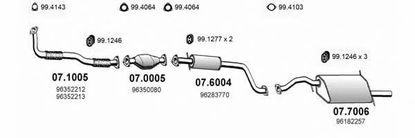 Asso ART0573 Система выпуска отработаных газов ART0573: Отличная цена - Купить в Польше на 2407.PL!