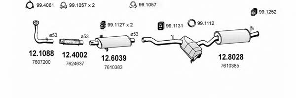  ART0615 Exhaust system ART0615: Buy near me in Poland at 2407.PL - Good price!