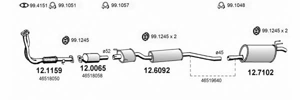  ART0753 Система випуску відпрацьованих газів ART0753: Приваблива ціна - Купити у Польщі на 2407.PL!