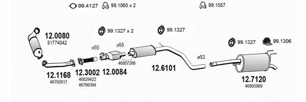  ART0770 Exhaust system ART0770: Buy near me in Poland at 2407.PL - Good price!