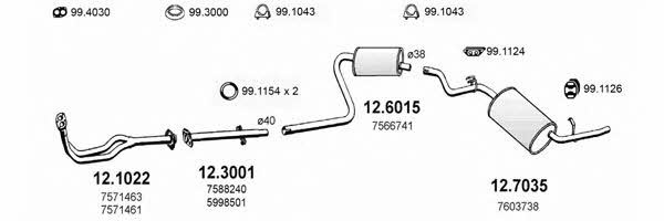 Asso ART0830 Система випуску відпрацьованих газів ART0830: Приваблива ціна - Купити у Польщі на 2407.PL!