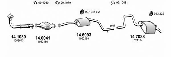 Asso ART0958 Exhaust system ART0958: Buy near me in Poland at 2407.PL - Good price!