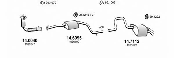 Asso ART0964 Система випуску відпрацьованих газів ART0964: Приваблива ціна - Купити у Польщі на 2407.PL!