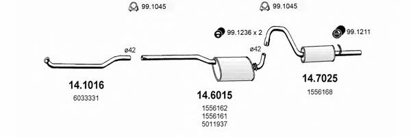  ART1005 Exhaust system ART1005: Buy near me in Poland at 2407.PL - Good price!