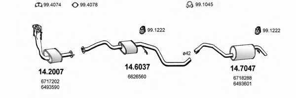  ART1066 Exhaust system ART1066: Buy near me in Poland at 2407.PL - Good price!