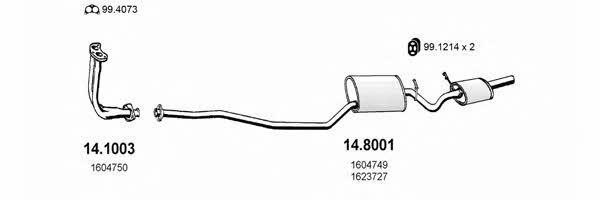 Asso ART1084 Exhaust system ART1084: Buy near me in Poland at 2407.PL - Good price!