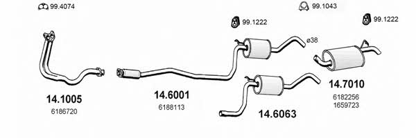 Asso ART1099 Система випуску відпрацьованих газів ART1099: Приваблива ціна - Купити у Польщі на 2407.PL!