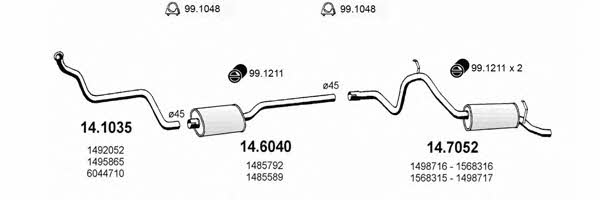  ART1105 Exhaust system ART1105: Buy near me in Poland at 2407.PL - Good price!