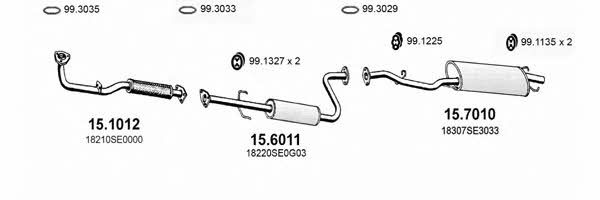  ART1125 Exhaust system ART1125: Buy near me in Poland at 2407.PL - Good price!