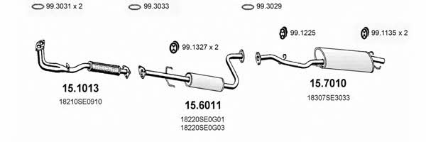  ART1128 Exhaust system ART1128: Buy near me in Poland at 2407.PL - Good price!