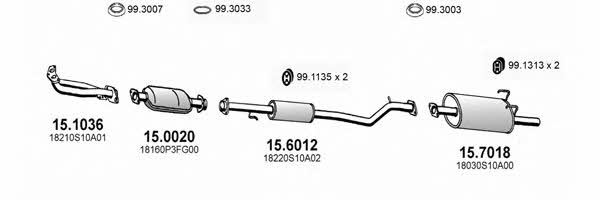  ART1142 Exhaust system ART1142: Buy near me in Poland at 2407.PL - Good price!