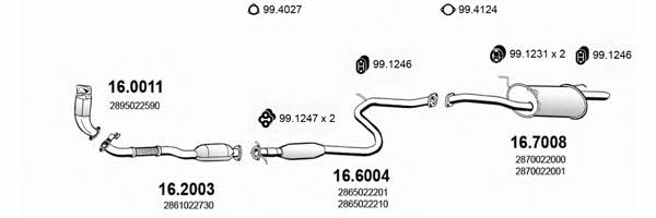  ART1162 Exhaust system ART1162: Buy near me in Poland at 2407.PL - Good price!
