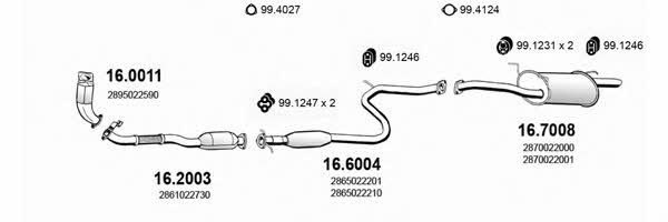  ART1163 Exhaust system ART1163: Buy near me in Poland at 2407.PL - Good price!