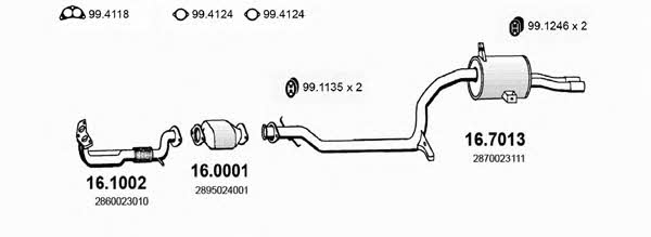 Asso ART1173 Система випуску відпрацьованих газів ART1173: Приваблива ціна - Купити у Польщі на 2407.PL!