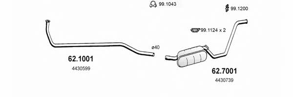  ART1192 Exhaust system ART1192: Buy near me in Poland at 2407.PL - Good price!