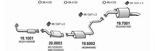  ART1201 Exhaust system ART1201: Buy near me in Poland at 2407.PL - Good price!